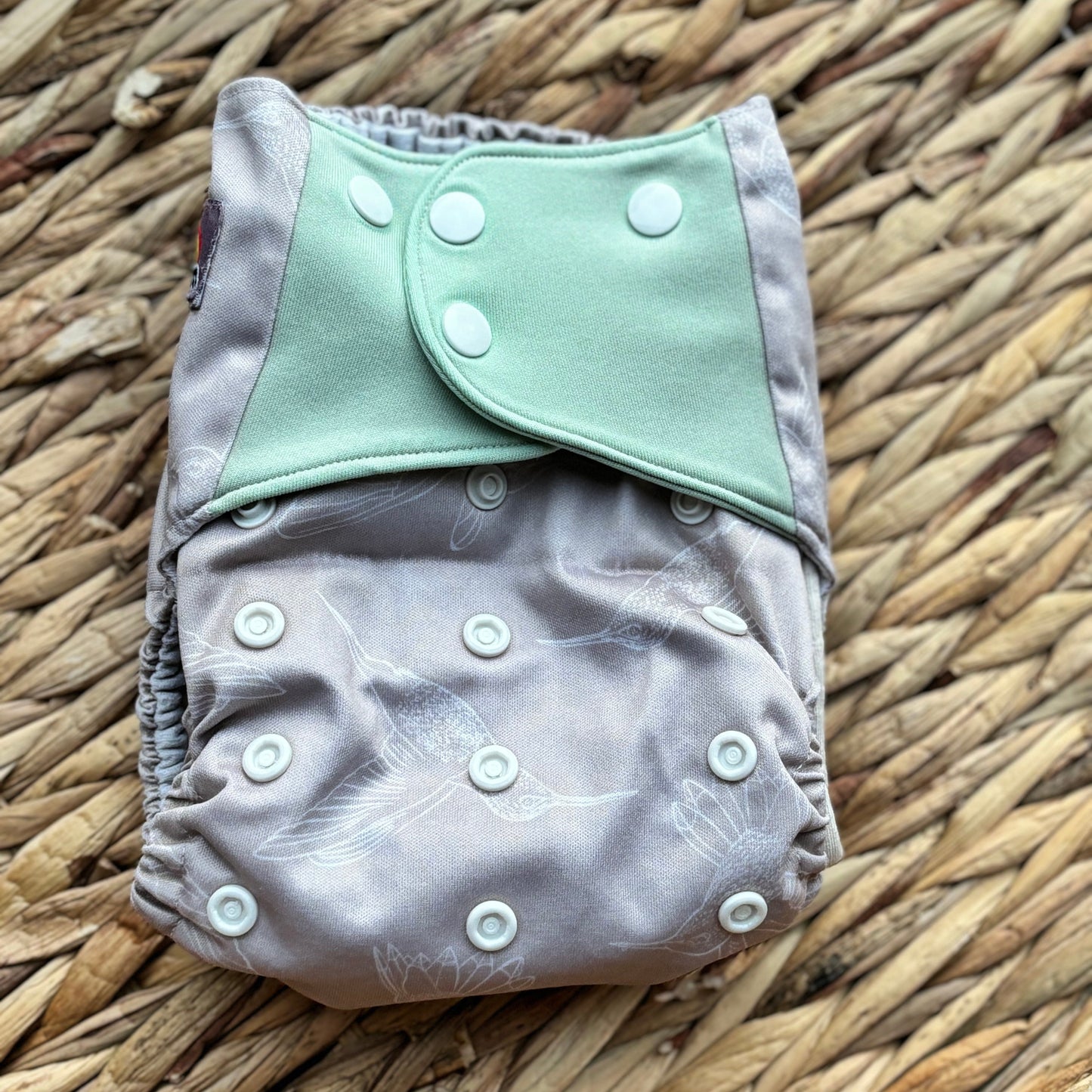 Little Lovebum Popper Pocket Nappy (Hemp & Bamboo Insert)-Pocket Nappy-Little Love Bum-Evergreen-The Nappy Market