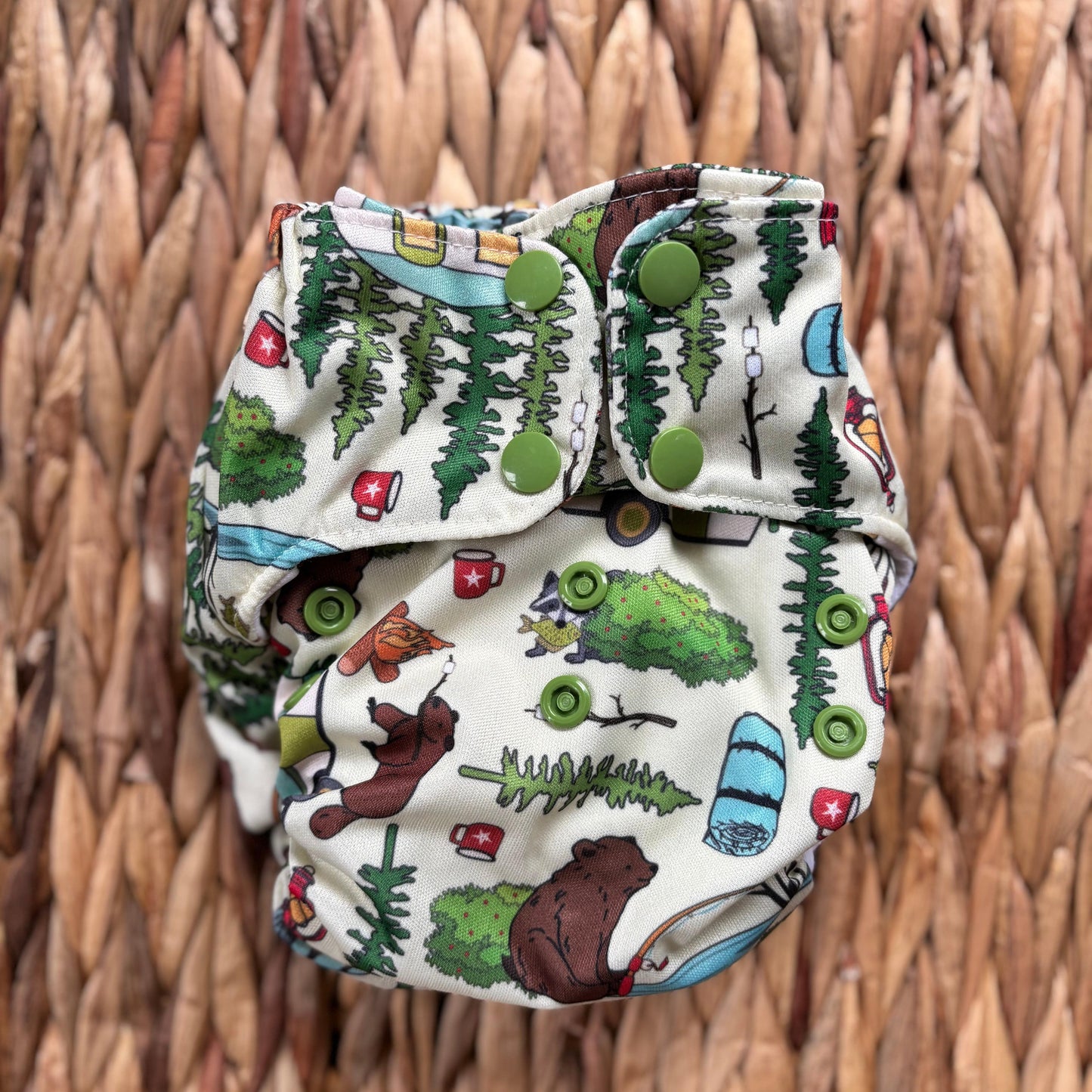 Smart Bottoms - Dream Diaper 2.0 - Snap in One Organic Cloth Nappy-Snap in with Pocket-Smart Bottoms-Happy Camper-The Nappy Market