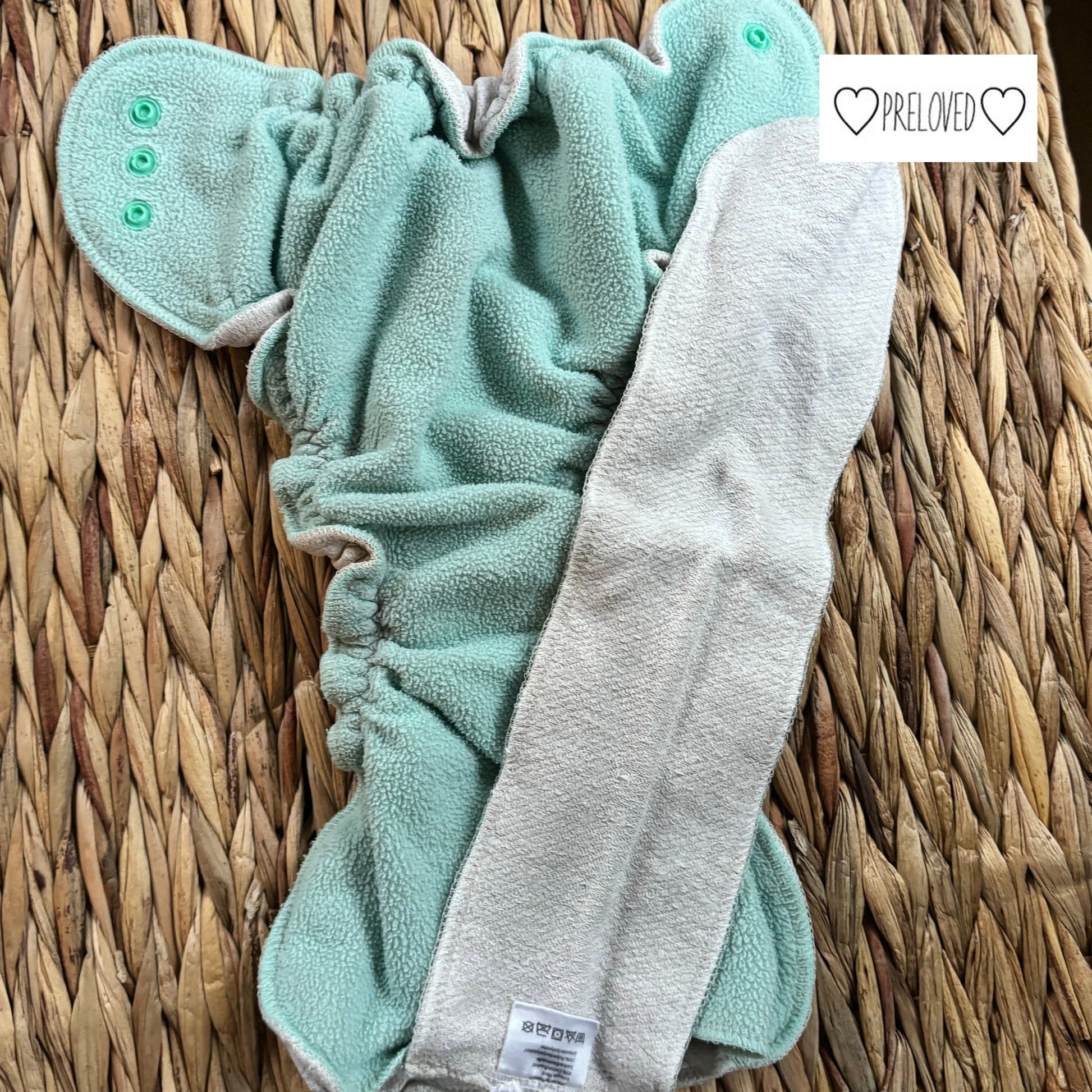 Ellas House Bum Hugger Organic Cotton Hemp Fitted Nappy-Fitted Nappy-Ella’s House-Mint Green-The Nappy Market