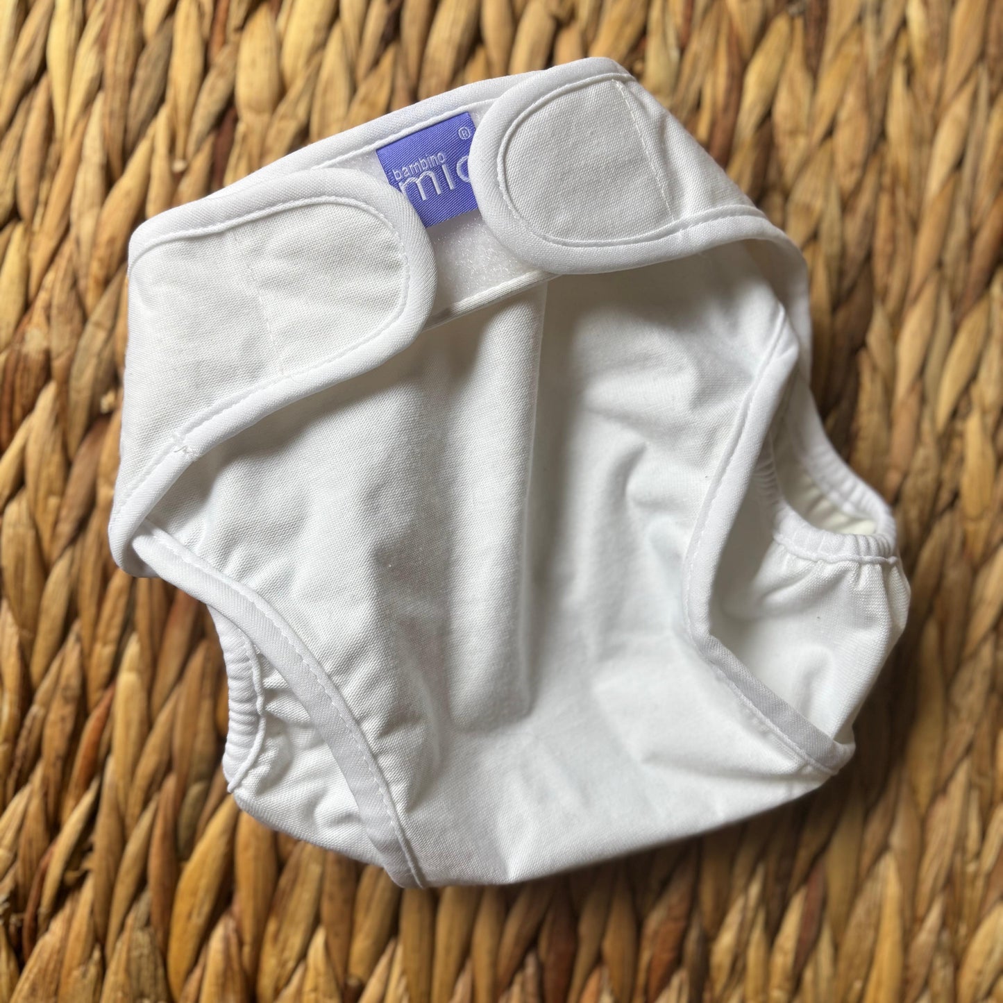 Bambino Mio Nappy Cover - White-Wrap-Bambio Mio-< 9kg-The Nappy Market