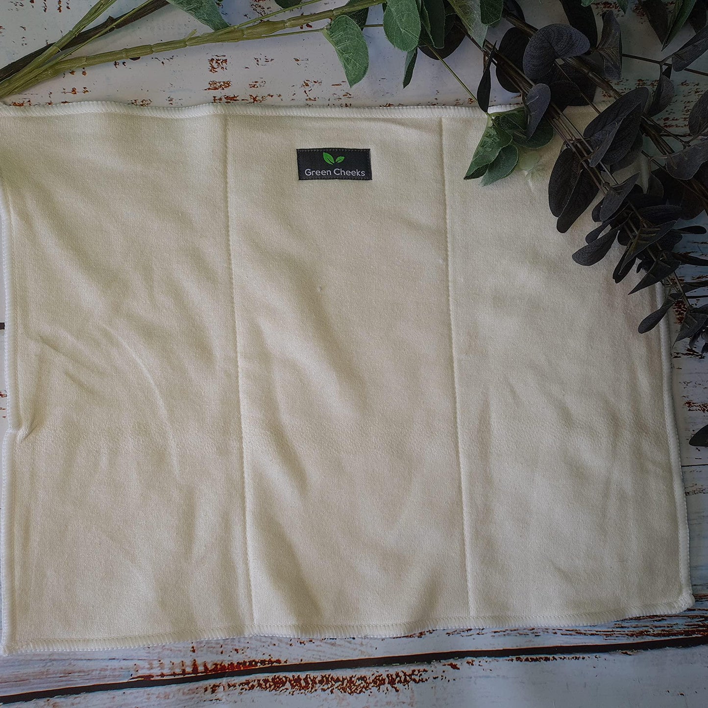 Green Cheeks 8 Layer Hemp Trifold-Flat Nappy-Green Cheeks-The Nappy Market