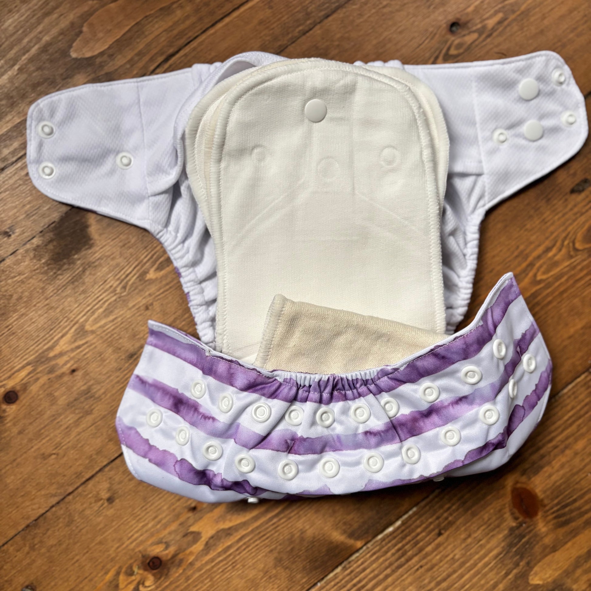 Junior Tribe Co Flex Snap in Pocket Cloth Nappy-Snap in with Pocket-Junior Tribe-Purple Frenchie-The Nappy Market