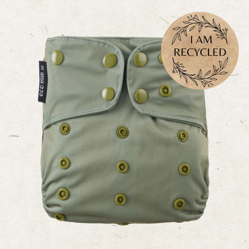 Eco Mini Natural Bamboo Pocket Nappy-Pocket Nappy-Eco Mini-Moss-The Nappy Market