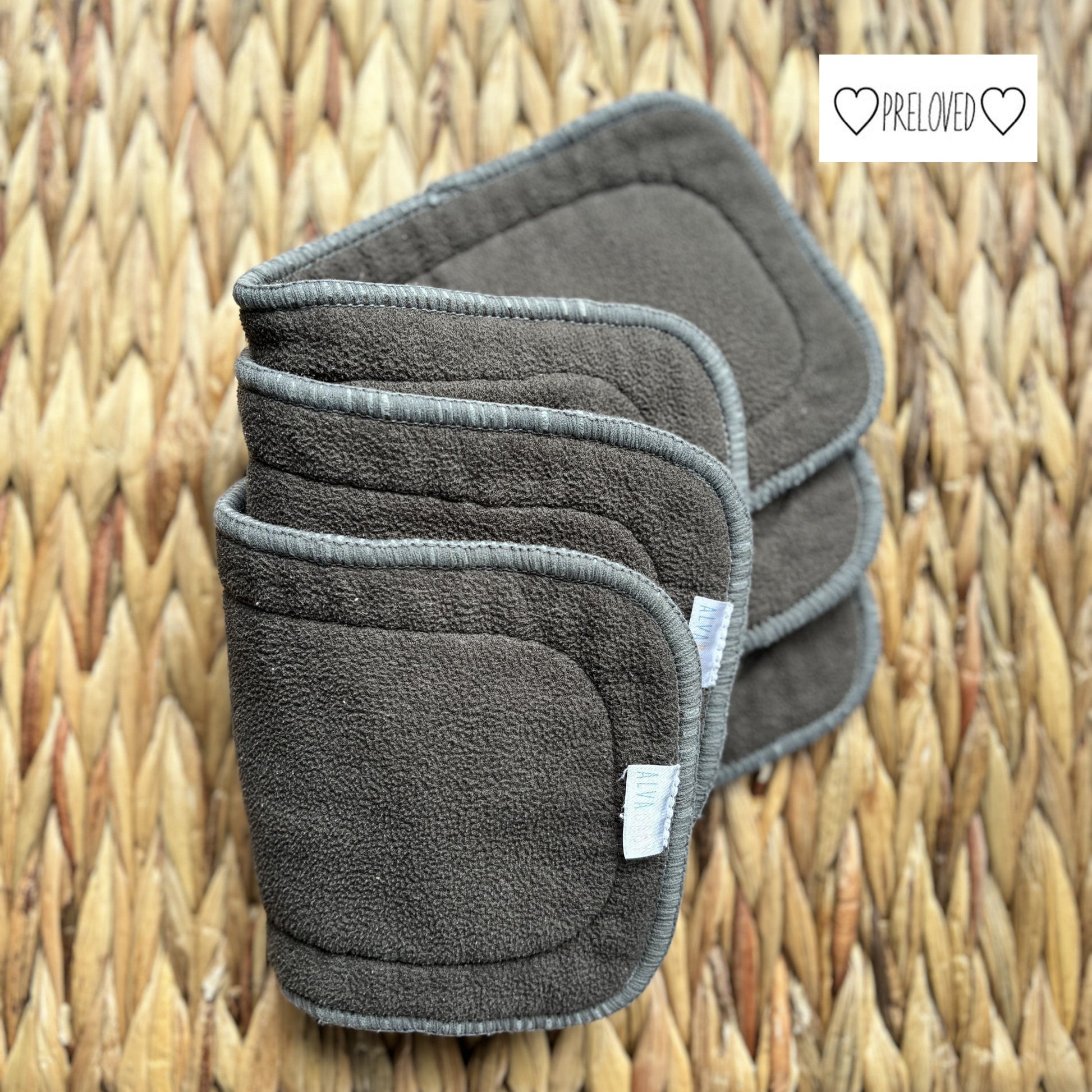 Alva Baby Charcoal Cloth Nappy Insert-Inserts-Alva Baby-The Nappy Market