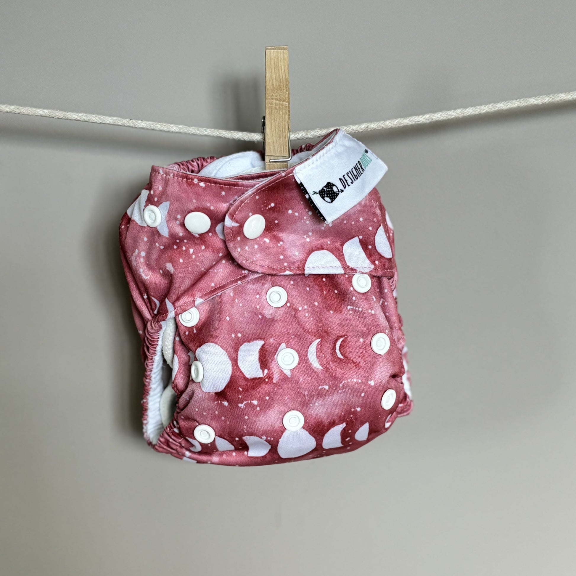 Designer Bums Snap in Pocket Nappy-Snap in with Pocket-Designer Bums-Dusty Moon-The Nappy Market