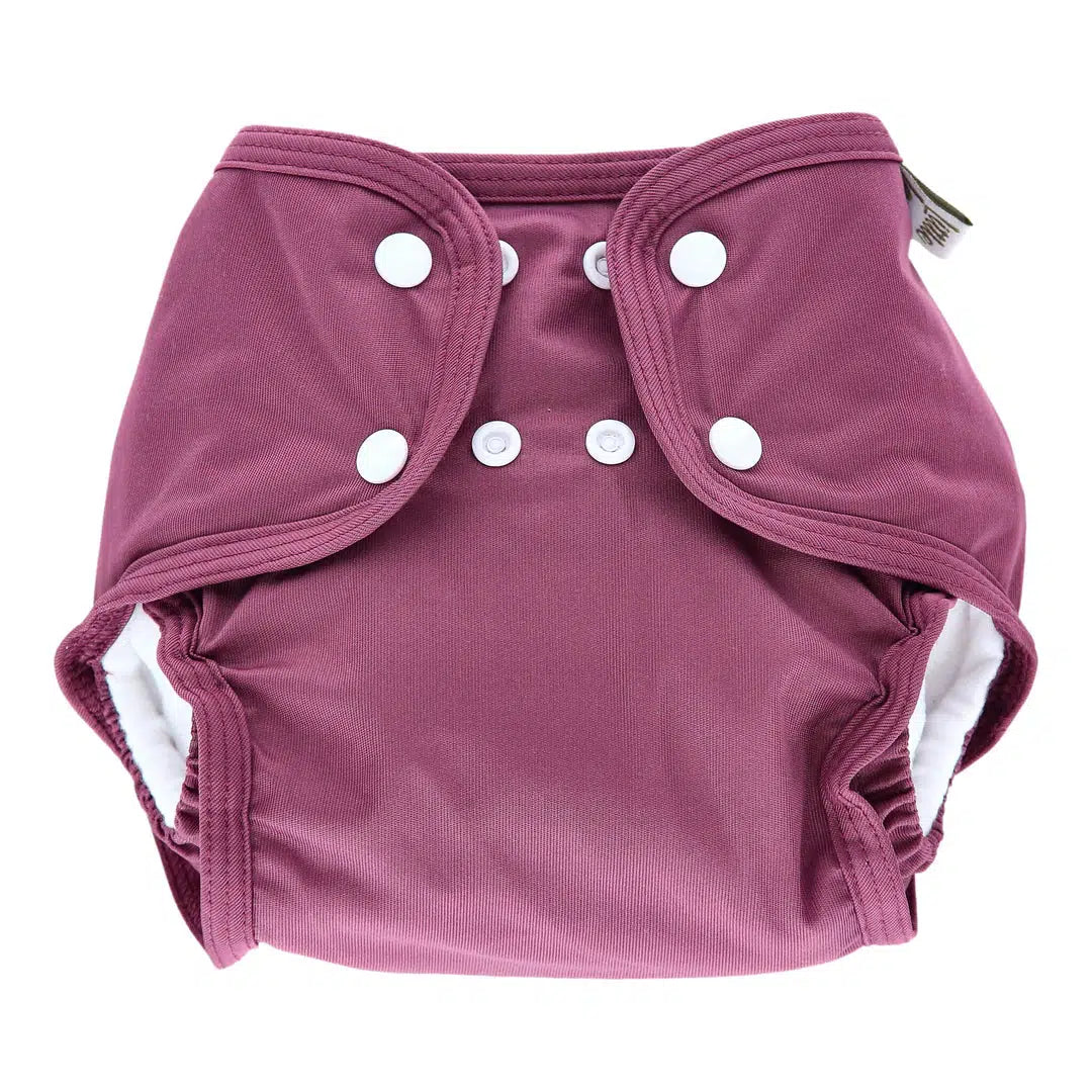 Little Lamb Sized Pocket Nappy Size 3-Pocket Nappy-Little Lamb-Aubergine-The Nappy Market