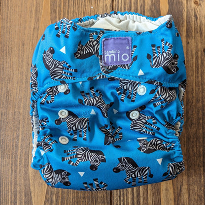 Bambino Mio Solo All in One Nappy-All In One Nappy-Bambio Mio-Blue Zebra-The Nappy Market