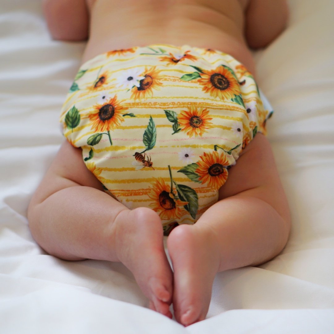 Chuckles Prima 2.0 Snap in Two Cloth Nappy-All in Two Nappy-Chuckles-Luscious Leaves-The Nappy Market