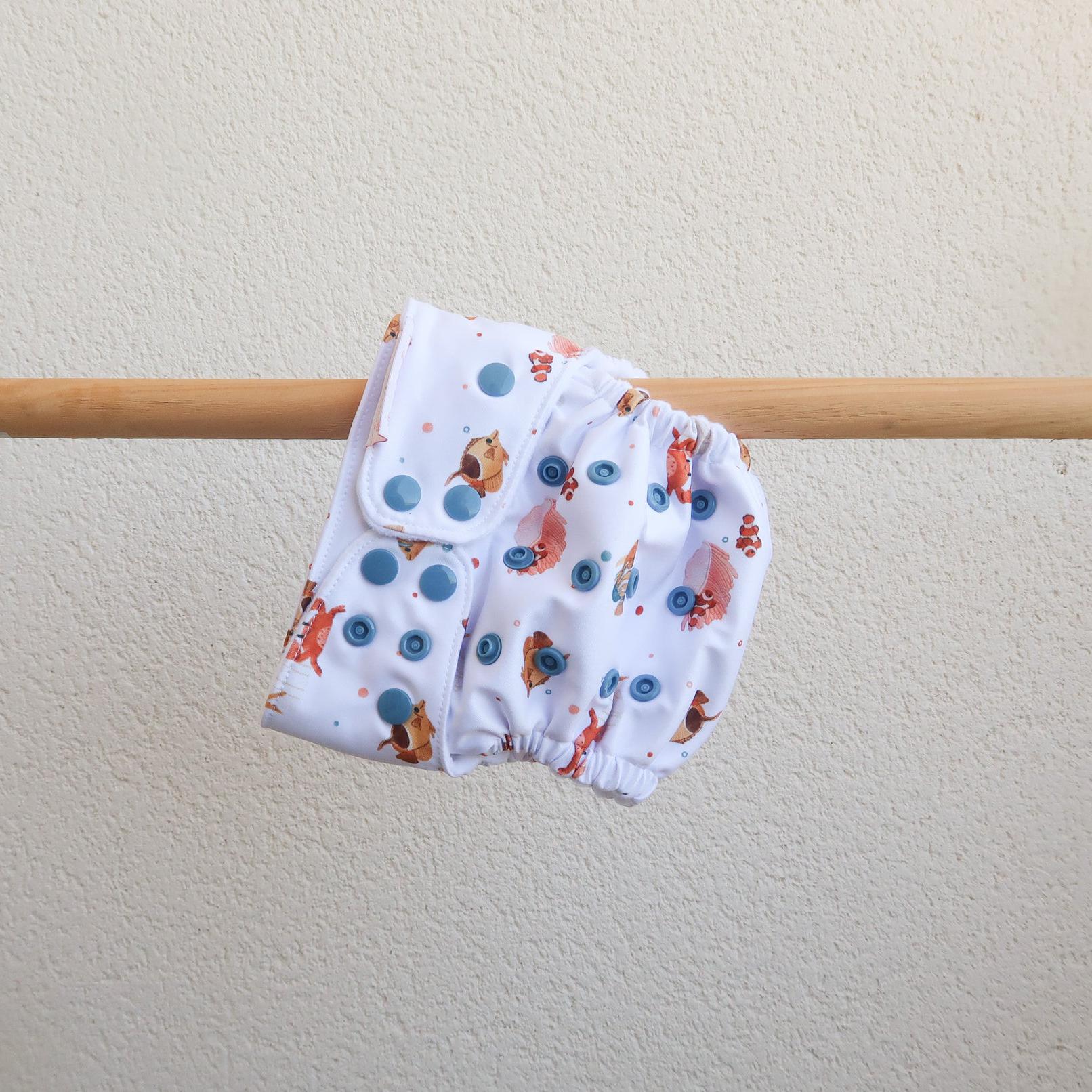 The Gentle Mama Co Pocket Nappy-Pocket Nappy-The Gentle Mama-Ocean Wonders-The Nappy Market