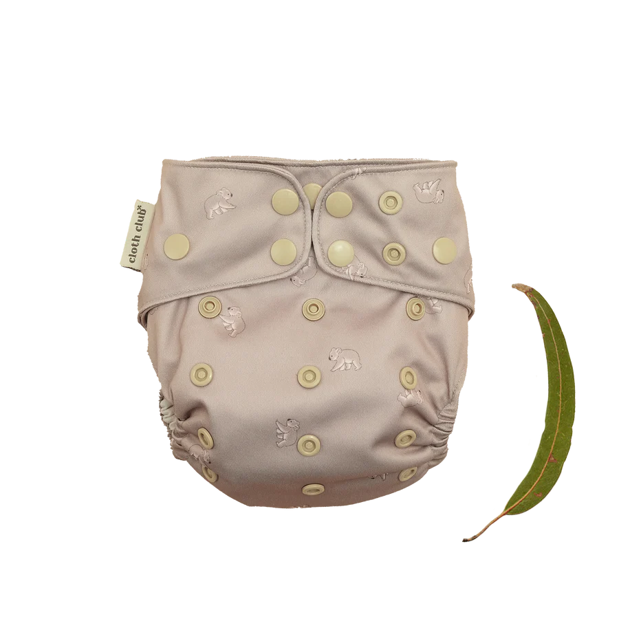 Cloth Club All in Two Wipeable Cloth Nappy-All in Two Nappy-Cloth Club-Koala Cuddles-The Nappy Market