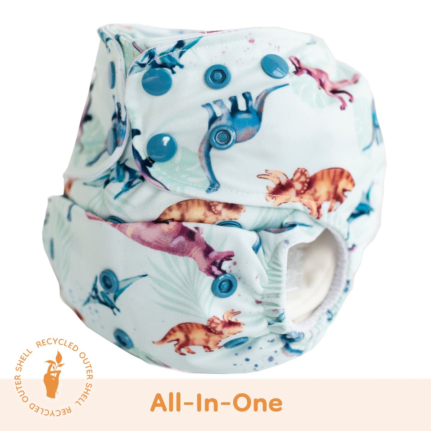 Lighthouse Kids All in One Signature Nappy-All In One Nappy-Lighthouse Kids Co-Dino Tropics-The Nappy Market