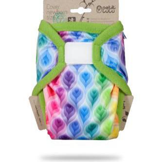 Petit Lulu Newborn Nappy Cover-Nappy Cover-Petit Lulu-Rainbow Flames-The Nappy Market