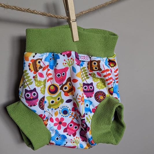 Petit Lulu Pull Up Nappy Cover L-Wrap-Petit Lulu-Owls-The Nappy Market