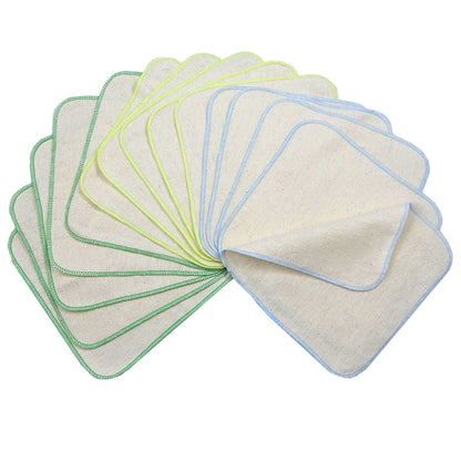 Avo & Cado - Flannel Organic Cotton Wipes - 15 pack-Accessories-Avo & Cado-Lilac Edging-The Nappy Market